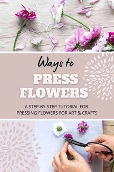 flowers are being made with scissors and paper