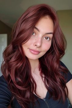 The Hottest Shades of Burgundy Hair Color for 2024 - Flo's Blog Copper Mahogany Hair, Cool Tone Red Hair, Burgundy Hair Ideas, Mahogany Red Hair, Purple Red Hair, Hair Coloring Ideas, Mahogany Hair Color, Two Tone Hair Color, Cherry Brown Hair