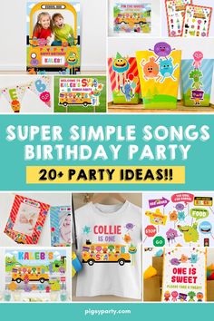 Super Simple Songs Party Decor Ideas Noodle And Pals, Songs Photo, Monster 1st Birthdays