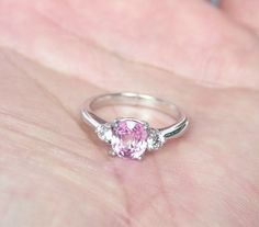 Natural kunzite. Jewelry sterling silver 925 stamp. Us size jewelry ring : 7.00 / Contact change size jewelry. Gem size mm. : 9.0 x 7.0 Gem weight ct. : 3.35 Gem clarity : Very eye clean Gem surround : white sapphire Paypal complete. Register mail thailand 12-30 days ship worldwide. Contact resize after order complete. Certificate stone contact shop. Pink Kunzite Jewelry For Anniversary, Silver Kunzite Ring For Anniversary, Gift Jewelry With Prong Setting In Kunzite, Wedding Jewelry With Kunzite Center Stone, Kunzite Wedding Jewelry With Center Stone, Pink Amethyst Ring In Sterling Silver For Anniversary, Wedding Kunzite Jewelry With Center Stone, Pink Sapphire Sterling Silver Ring For Wedding, Pink Sapphire Ring In Sterling Silver For Wedding