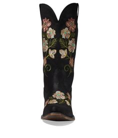 The Western-inspired Roper® Riley Floral boot adds a feminine touch to your cowgirl style!.Vintage faux-leather upper..Features beautiful Western floral embroidery on shaft and vamp..Pull-on boots with side pull loops for easy entry..Soft synthetic lining offers a comfortable next-to-skin feel..Cushioned comfort insole for added underfoot support..Snip toe design..Scoured Western heel..Vintage TPR outsole with excellent flexibility for easy movement..Imported..Product measurements were taken usi Western Boots With Floral Print For Fall, Fitted Boots For Country Events In Spring, Fitted Boots For Spring Country Events, Bohemian Style Boots For Ranch In Spring, Bohemian Style Ranch Boots For Spring, Fall Floral Embroidered Snip Toe Boots, Country Style Fall Festival Boots, Fall Floral Embroidery Snip Toe Boots, Bohemian Boots For Ranch In Fall