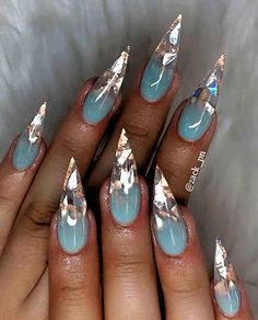 Long Nail Art, Funky Nail Art, Stiletto Nail Art, Nice Nails, Stiletto Nails Designs, Her Nails, Ombre Nail Designs, Nails 2020, Coffin Nails Designs