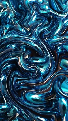 an abstract blue and black background with swirls