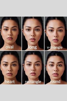 Face Shapes Guide, Sulam Alis, Face Shape Hairstyles, Square Face Shape, Heart Face, Oval Face Shapes, Heart Face Shape, Oval Faces, Contour Makeup