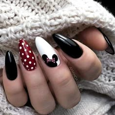 Disney Nail Designs, Black And White Nails