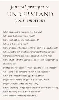 do not store your emotions inside of you, rather use these prompts to better understand them.   🌸🎀🫧  Journaling Journal Prompts Diary Reflection Reflection Mindfulness Clarity Introspection Goals Gratitude Insight Affirmations Creativity Meditation Planning Vision Awareness Healing Balance Discovery Focus Purpose Self-awareness Productivity Well-being Habits Inspiration Dreams Progress Journey Intentions Mindset Change Resilience Accountability Learning Challenge Success Aspiration Priorities Values Beliefs Perspective Commitment Emotions Thoughts Memories Experiences Observations Ideas Exploration Self-expression Visualization Lists Themes Routines Mindset Change, Gratitude Journal Prompts, Daily Journal Prompts, Self Care Bullet Journal, Writing Therapy