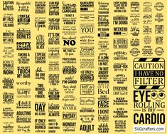 a poster with words that say no to eyeliners and the words below it