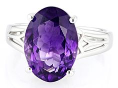 4.51ct Oval African Amethyst Rhodium Over Sterling Silver Solitaire Ring. Measures Approximately 0.39"L x 0.55"W. Not Sizeable. Oval Amethyst Ring With Diamond Cut, Oval Diamond Cut Amethyst Ring, Fine Jewelry Amethyst Ring With Diamond Cut, Fine Jewelry Diamond Cut Oval Amethyst Ring, Fine Jewelry Oval Amethyst Ring With Diamond Cut, Oval Diamond Cut Amethyst Ring For Gift, Oval Diamond Cut Amethyst Ring As Gift, Formal Oval Amethyst Ring With Diamond Cut, Purple Amethyst