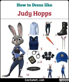 an image of how to dress like lilly hopps from the movie lorax