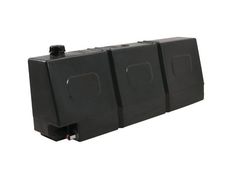 a black plastic case with three compartments