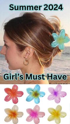 Make summer hairstyles bloom with these lovely flower hair clips for girls. Ideal for adding a touch of floral charm to any look! Girlfriend Gifts, Gift Guide, For Girls, Hair Clips