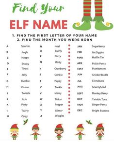 an elf's letter to santa is shown in this christmas printable