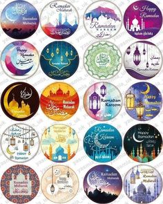 many different types of arabic and english labels