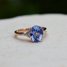 Rose Gold Engagement Ring Blue Stone, Light Blue Sapphire Engagement Ring, Sapphire Engagement Ring Vintage, Blue Sapphire Wedding Ring, Oval Sapphire Engagement Ring, Rings Sapphire