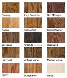 the different types of wood that are available for flooring and wall coverings in various colors