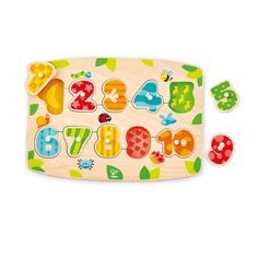 Hape-Number Peg Puzzle-E1404-Legacy Toys Hape Toys, Number Puzzle, Puzzle Cube, Wooden Numbers, Number Puzzles, Hapkido, Simple Math, Puzzles Gifts, Colorful Fruit