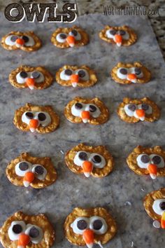 cookies decorated to look like turkeys with googly eyes