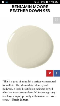 an advertisement for a white paint with the caption's description below