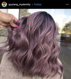 Brown And Pink Hair, Dark Pink Hair, Fairytale Hair, Lavender Hair Colors, Color Hair Styles, Bob Hair Color, Locks Of Love, Ash Hair, Ash Hair Color