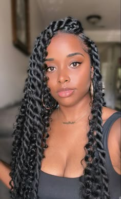 Tap pic for the Youtube Tutorial on this trending Summer 2023 protective style Hairstyles For Black Women Color, Color Braided Hairstyles, Twist Braided Hairstyles, Hairstyles For Black Women Twist, Hairstyles For Black Women Updo, Hairstyles For Black Women Quick, Crochet Twist Hairstyles, Short Braided Hairstyles, Havana Twist Hairstyles