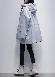 Anime Trench Coat, Big Coat, Tomboy Stil, Plus Size Trench Coat, Cool Coats, Outfit Png, Concept Clothing, Blue Coats, Tomboy Fashion