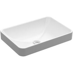 a white square sink on a white background