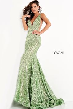 Long Jovani 59762 Prom Dress Curve Hugging Dress, Fitted Prom Dresses, Pageant Gown, Jovani Prom, Prom Dresses Long Mermaid, Prom Dresses Jovani, Embellished Skirt, Mermaid Prom Dress, V Neck Prom Dresses