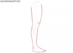 how to draw the legs and feet of a person with long legs, standing on one leg