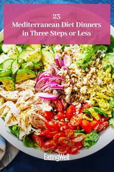 mediterranean diet dinners in three steps or less