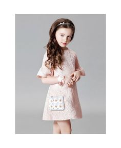 Shop online whole lace simple pink short flower girl dress with flare sleeves for less. Free Shipping and Custom-made. Pro since 2009. Spring First Communion Lace Dress, Pink Dress For First Communion In Spring, Pink Spring Dress For First Communion, Pink Dress For Spring First Communion, Pink Lace Dress For First Communion, Spring Lace Dress With Lace Sleeves For First Communion, First Communion Spring Dresses With Flutter Sleeve, Spring First Communion Dresses With Flutter Sleeves, Pink Flutter Sleeve Dress With Lace Trim