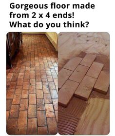 the floor is made from 2x4 ends and what do you think about it?