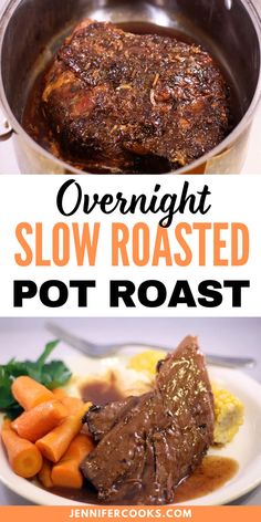 this slow roasted pot roast recipe is so easy to make and it's the perfect weeknight dinner