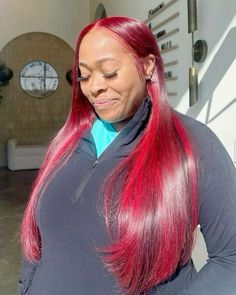 Red Weave Hairstyles, Frontal Wig Hairstyles, Quick Weave Hairstyles, Dyed Hair Inspiration, Braids Hairstyles Pictures, Dyed Natural Hair, Pretty Braided Hairstyles, Quick Weave, Afro Hair