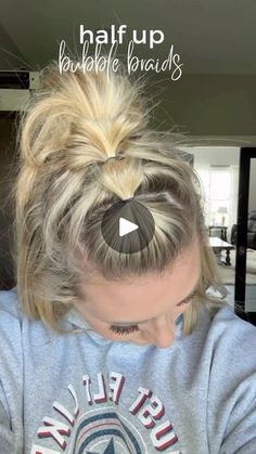 Short Hair Half Updo Easy, Cute Ponytail Styles For Short Hair, Up Do’s For Short Hair, Cute Ponytails For Fine Hair, Short Hairstyle Women Diy, Medium Short Hairstyle Women Updo, Half Up High Ponytail Short Hair, How To Style Short Hair Women, Short Hair Motorcycle Styles