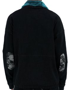 Creator's Note- Perfect anorak with comfortable pocket and neck interlining. Quantity Made- Only 100 Collection- Dawn of an Era Details- Pull string around waist hem- Hidden zipper down center- Mock neck- Neck artwork embroidered- Imported Fabric- Shell Fabric: 73% cotton / 24% polyester / 3% spandex- Combo Fabric: 100% polyester Fit- True to size Hooded Black Outerwear With Patch Pockets, Black Hooded Outerwear With Patch Pockets, Black Outerwear With Patch Pockets And Relaxed Fit, Black Relaxed Fit Outerwear With Patch Pockets, Black Utility Jacket With Patch Pockets For Outdoor, Casual Long Sleeve Track Jacket With Patch Pockets, Relaxed Fit Long Sleeve Track Jacket With Pockets, Black Relaxed Fit Outerwear With Side Pockets, Black Long Sleeve Track Jacket With Pockets