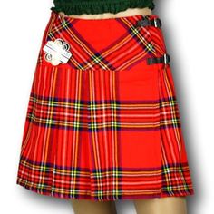 The women's tartan billie skirt is a stylish and versatile garment that combines classic Scottish heritage with contemporary fashion. Made from high-quality tartan fabric, the billie skirt showcases a beautiful array of colors and patterns, reflecting the rich tradition of Scottish plaids. The skirt features a flattering A-line silhouette that flares out from the waist, creating a feminine and elegant look. It typically falls just above or below the knee, offering a modest yet fashionable length Scottish Style Pleated Skirt For Fall, Fitted Scottish Pleated Skirt, Red Scottish Style Fitted Bottoms, Red Tartan Fitted Bottoms, Scottish Style Plaid Lined Skirt, Scottish Style Fitted Pleated Skirt, Scottish Style Fitted Plaid Pleated Skirt, Royal Stewart Tartan, Crisp White Blouse