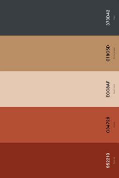 the color palette for an interior paint scheme in shades of brown, beige and black