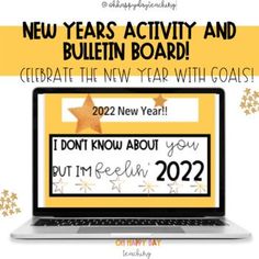 the new year's activity and bulletin board for students to use on their laptop