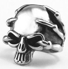 Gothic Steampunk Punk Skull Stainless Steel Finger Ring Medieval Wedding Ring, Skeleton Jewelry, Gothic Wedding Rings, Skull Wedding Ring, Gothic Engagement Ring, Skull Engagement Ring, Steampunk Rings, Mens Skull Rings, Skull Rings