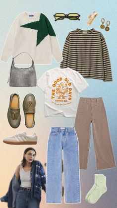 Eclectic grandpa eclectic grandma outfit inspiration outfit ideas women’s style fashion Emma chamberlain Grandma Aesthetic Outfit, Eclectic Grandma, Grandma Outfit, Grandpa Fashion, Grandpa Outfit, Inspiration Outfit Ideas, Grandma Clothes, Eclectic Outfits, Postpartum Fashion