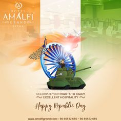 This #republicday celebrate the rights to enjoy excellent hospitality with Hotel Amalfi Grand. #HappyRepublicDay 26 January Republic Day Creative Ads, Republic Day Ads, Independence Day Dance, Festival Ads, Dasara Wishes, Hotel Ads, Independence Day Wishes, Dance Logo