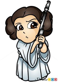 the princess lei lei from star wars is holding her hair in one hand and looking up at