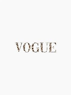 the word voque written in leopard print