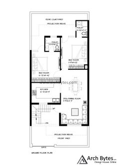 the floor plan for an apartment with two bedroom, one bathroom and living room area