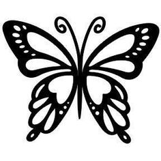 a black and white drawing of a butterfly