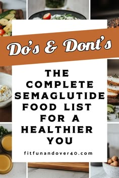 the complete semagliuide food list for a healthier you can eat