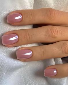 nailArt Simple But Cool Nails, Nail Idea Short Square, Short Nail Mani, Nail Color To Make You Look Tan, Fun Professional Nails, Wedding Guest Nails Short, Gel Nails Ideas Natural Nail, Summer Biab Nails 2024, Nude Nails With Accent Nail