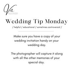 the wedding tip monday is here