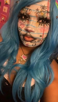 Not mine, this belongs to @digitalparadisexoxo on tiktok  og vid: https://www.tiktok.com/t/ZTNEXy8Fm/ Hello Kitty Makeup Look, Full Face Makeup Looks, Big Eyeliner, Draculaura Makeup, Normal Makeup, Kitty Makeup, Hello Kitty Makeup, Alt Makeup, Kawaii Makeup