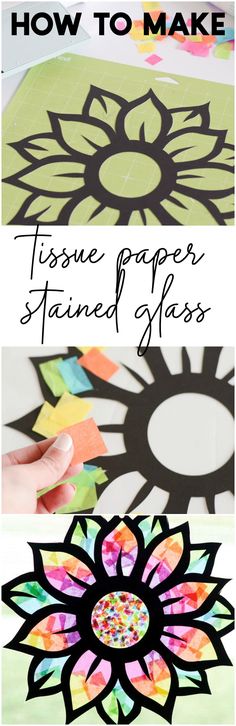 how to make tissue paper stained images